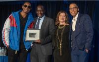 Rising Leaders Awards recipients Doug E. Fresh and Dr. Olajide Williams, Dr. Judith Salerno, Henri Pierre-Jacques